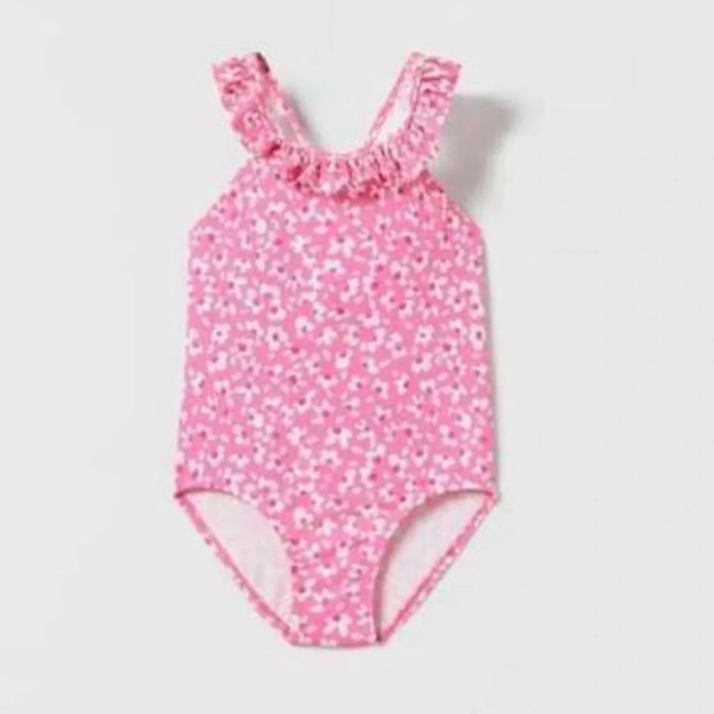 RUFFLED FLORAL SWIMSUIT